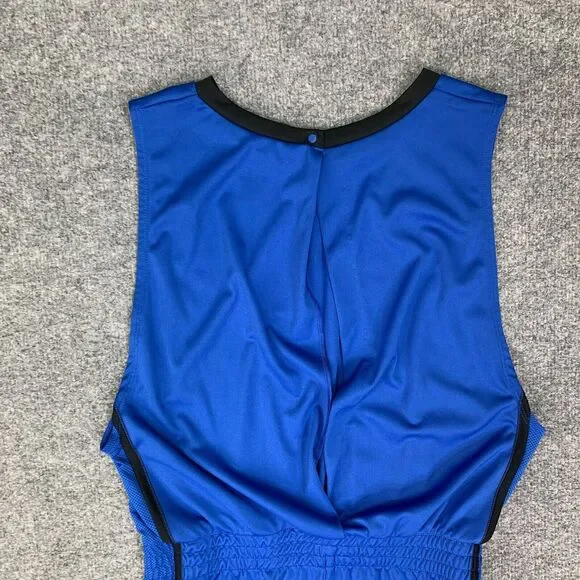 Nike Romper Womens S Small Cobalt Open Back Smocked Waist Sleeveless Stretch - Picture 9 of 13